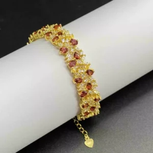Exquisite garnet bracelet, s925, elegant and gorgeous