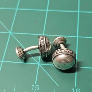 Vintage Pair KC Designs Cufflinks Foot Print Mark Heavy