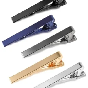 5P Tie Clips For Men, 5 Different Classic Tie Bar, Stainless Steel Tie Clip