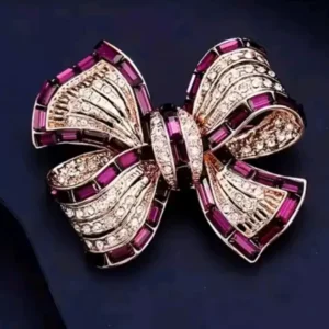 Bow brooch Pin rhinestone Fashion jewelry FAST Free Ship